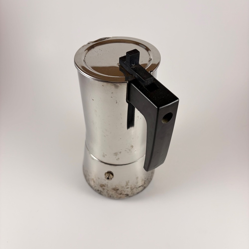 Vintage Bialetti Crusinallo Stainless Steel Stovetop Espresso Pot Made in Italy